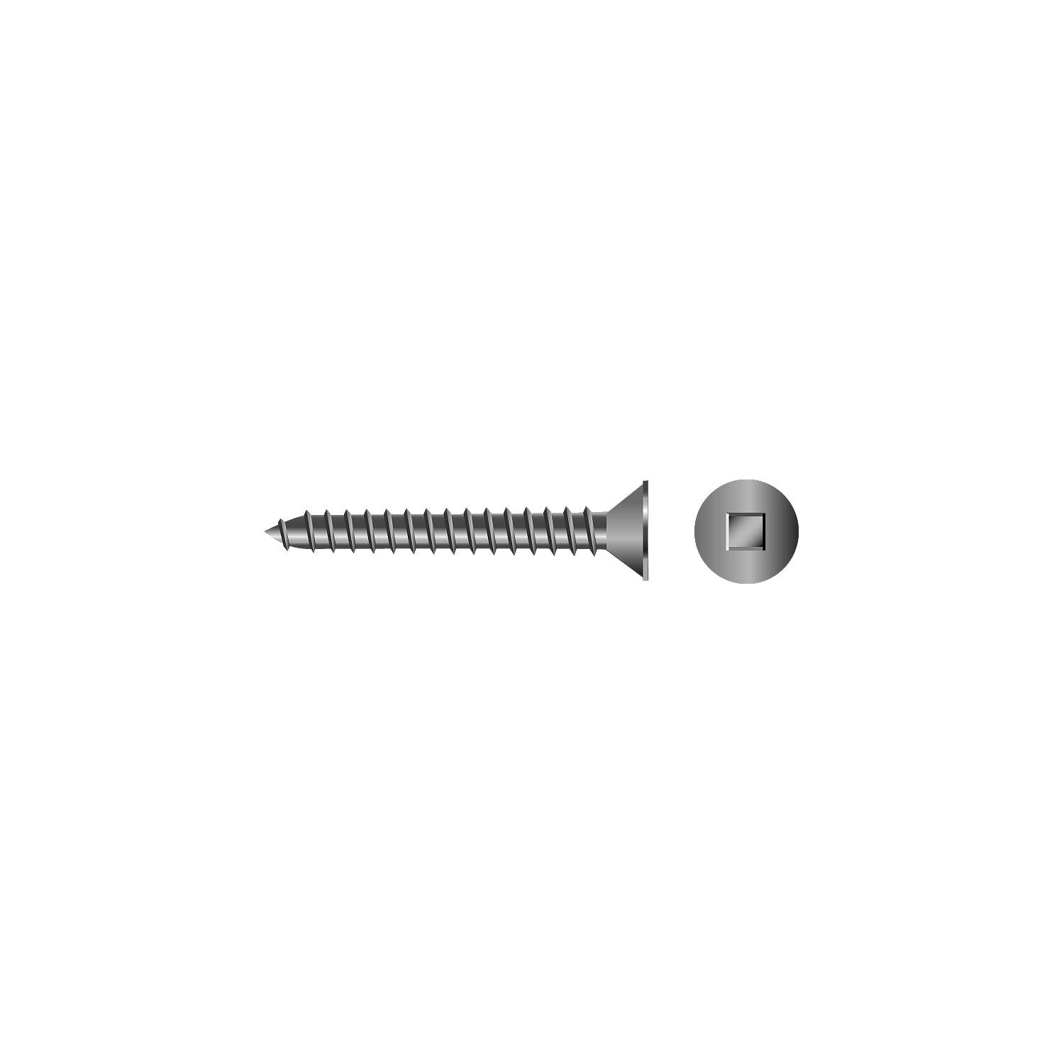 Seachoice SC5154 Square Tapping Screw Flat Head,#12 x 2"