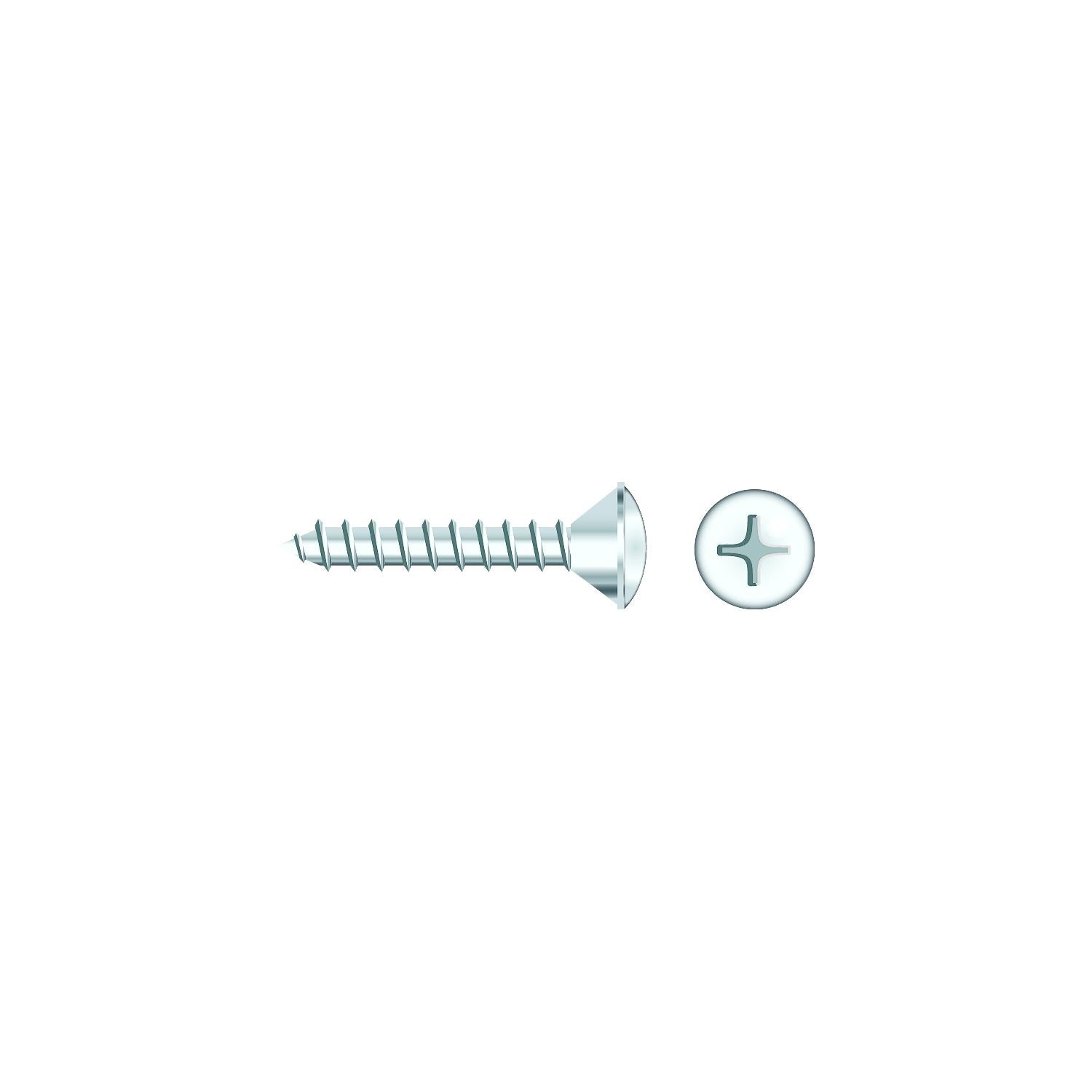 Seachoice SC593CH 01793 Chrome Plated SS Phillips Tapping Screw Oval Head, #10 x 3/4"
