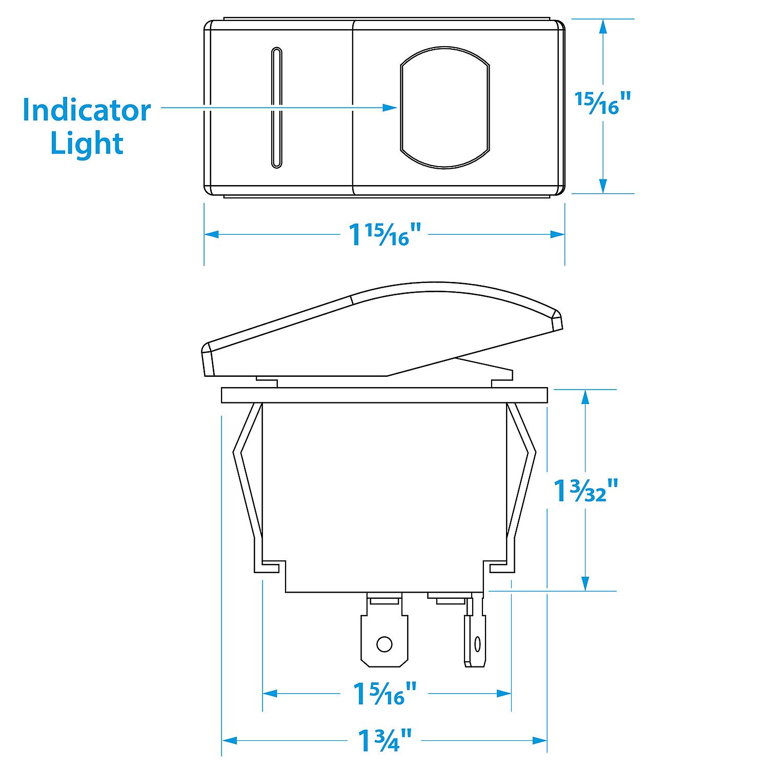 Seachoice 50-10961 Illuminated Rocker Switch