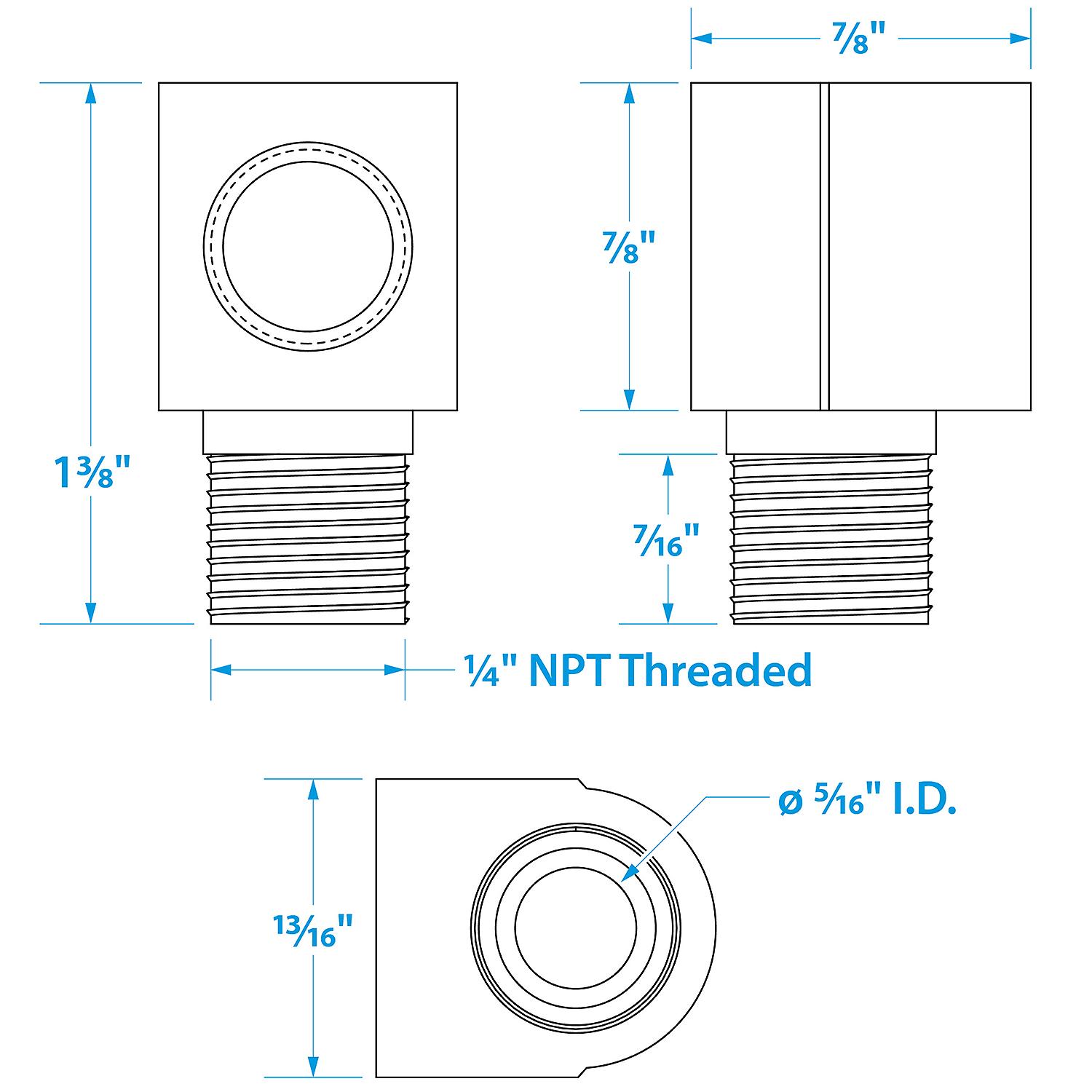Seachoice 50-20831 Brass Tank Vent Elbow