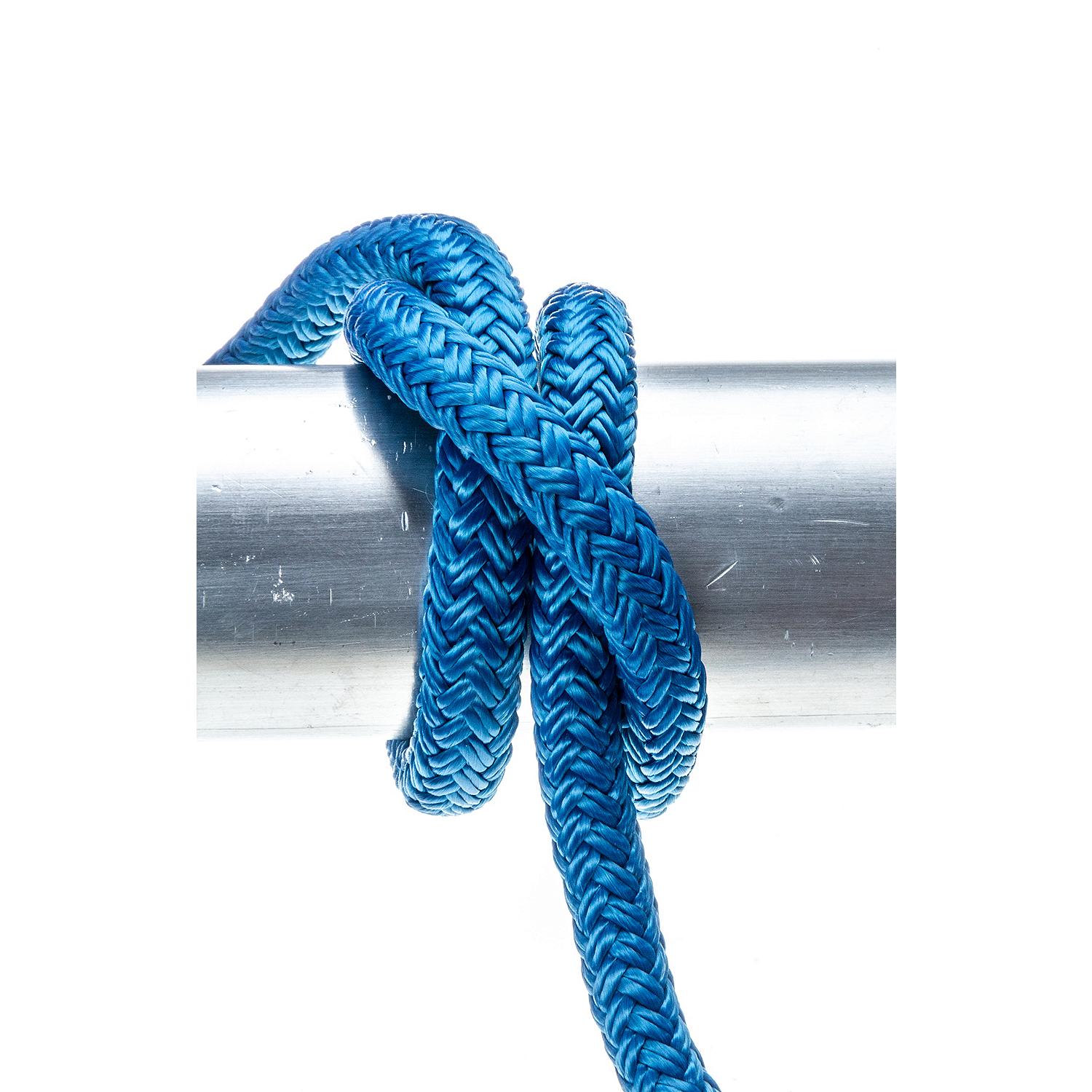 Seachoice Double-Braid Nylon Dock Line w/ Eye Splice, Pre-Shrunk, Heat Stabilized, 3/8 In. X 15 Ft., Blue