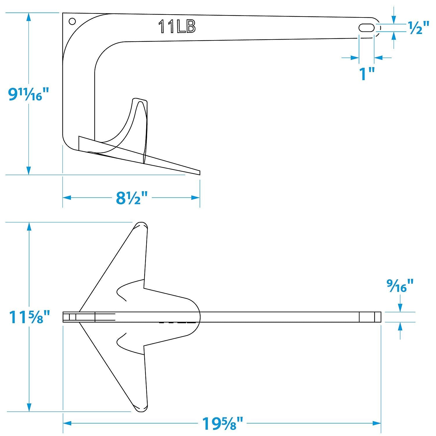 Seachoice 41660 Hot Dipped Galvanized Claw Anchor