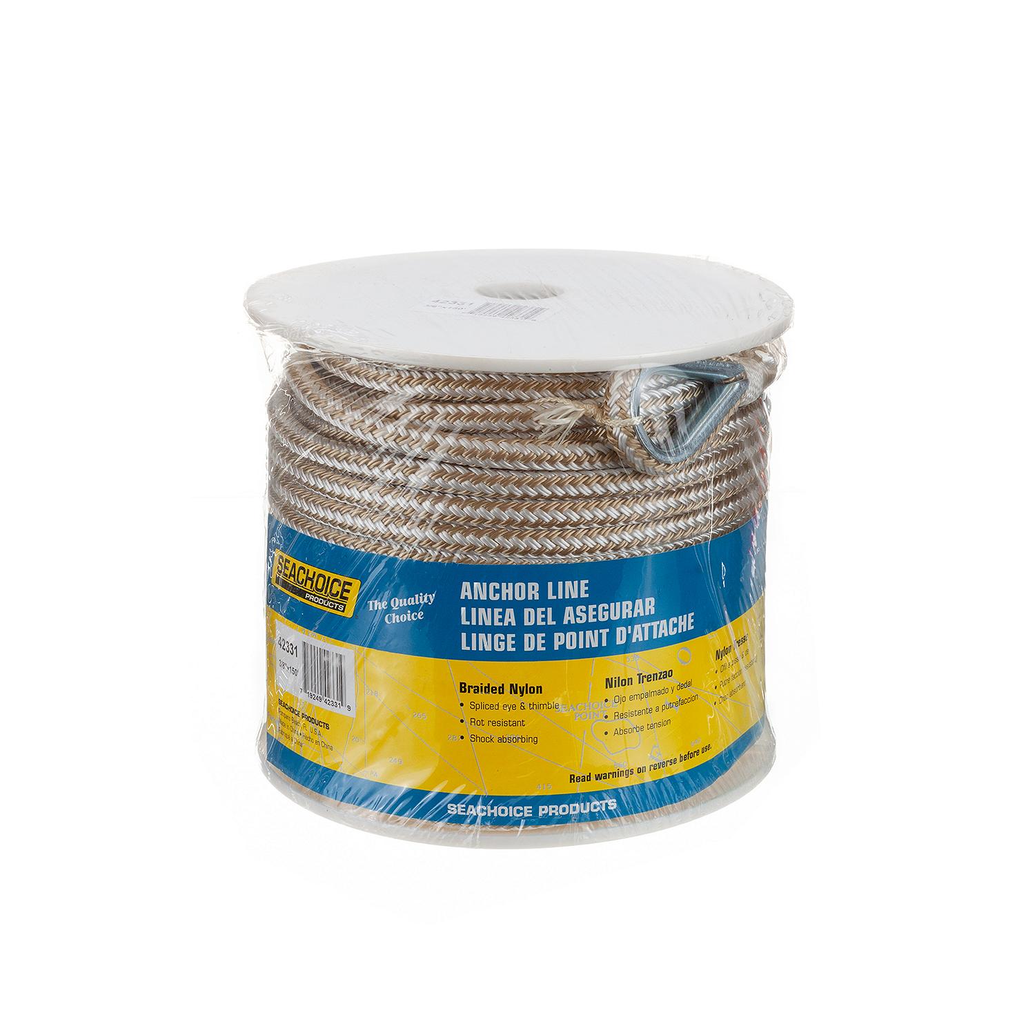 Seachoice Double Braid Nylon Boat Anchor Rope Line