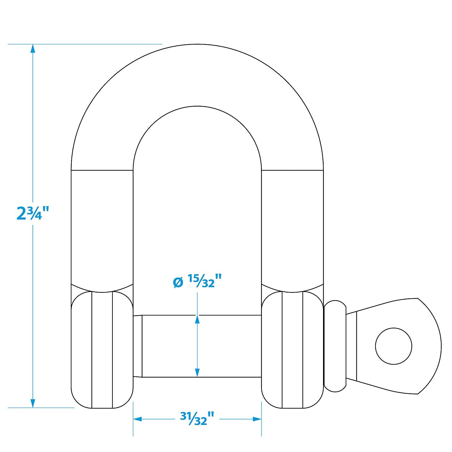 Seachoice Stainless Steel "D" Anchor Shackle
