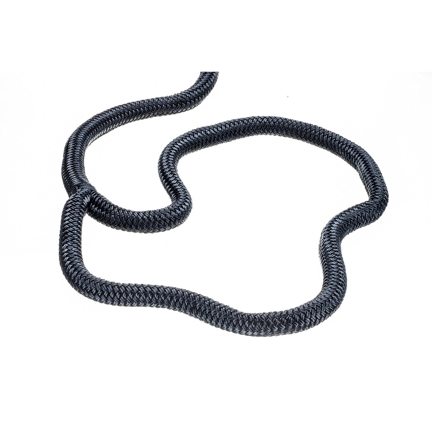 Seachoice Double-Braid Nylon Dock Line w/ Eye Splice, Pre-Shrunk, Heat Stabilized, 3/4 In. X 35 Ft., Black