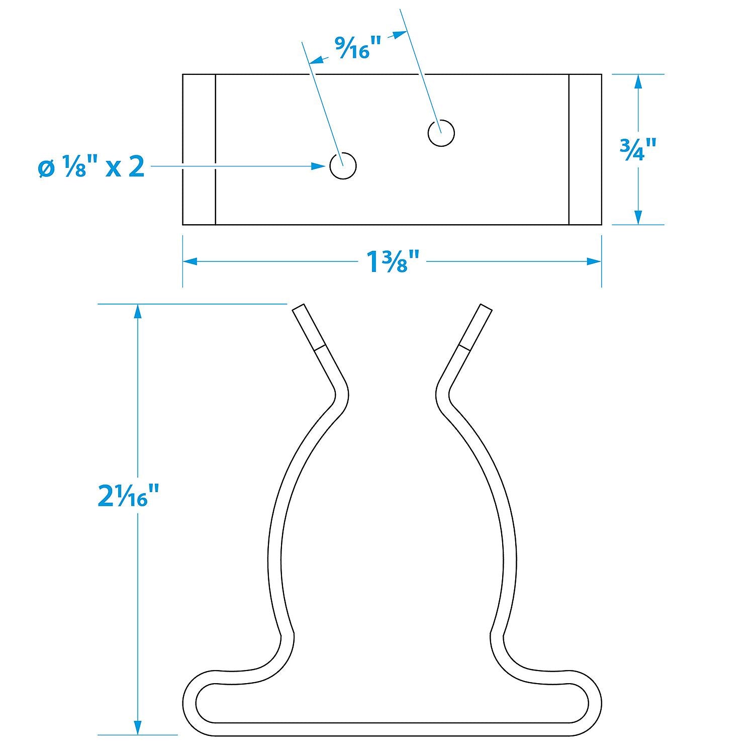 Seachoice 50-72031 Stainless-Steel Spring Clamps (2 Per Pack)