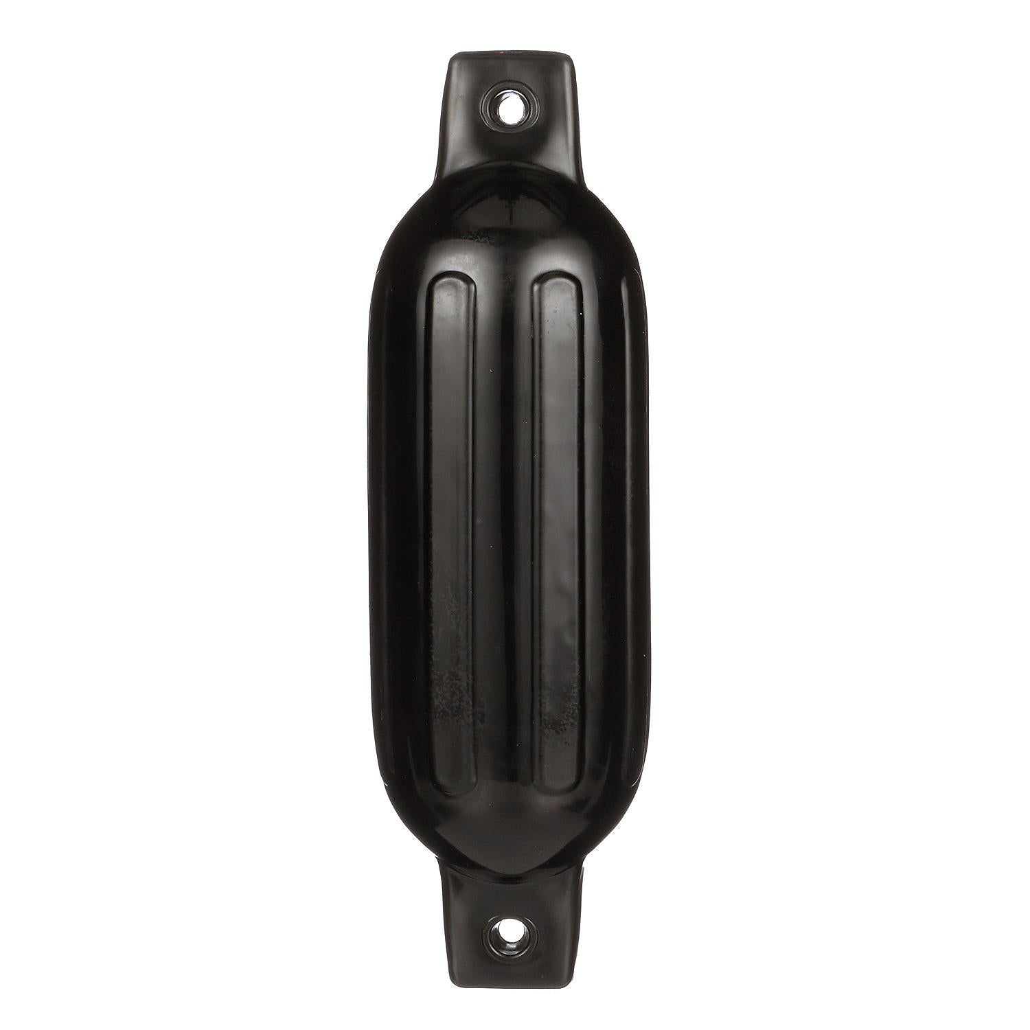Seachoice DE79166S 79041 Twin Eye Ribbed Fender, Black, 4.5 x 16"