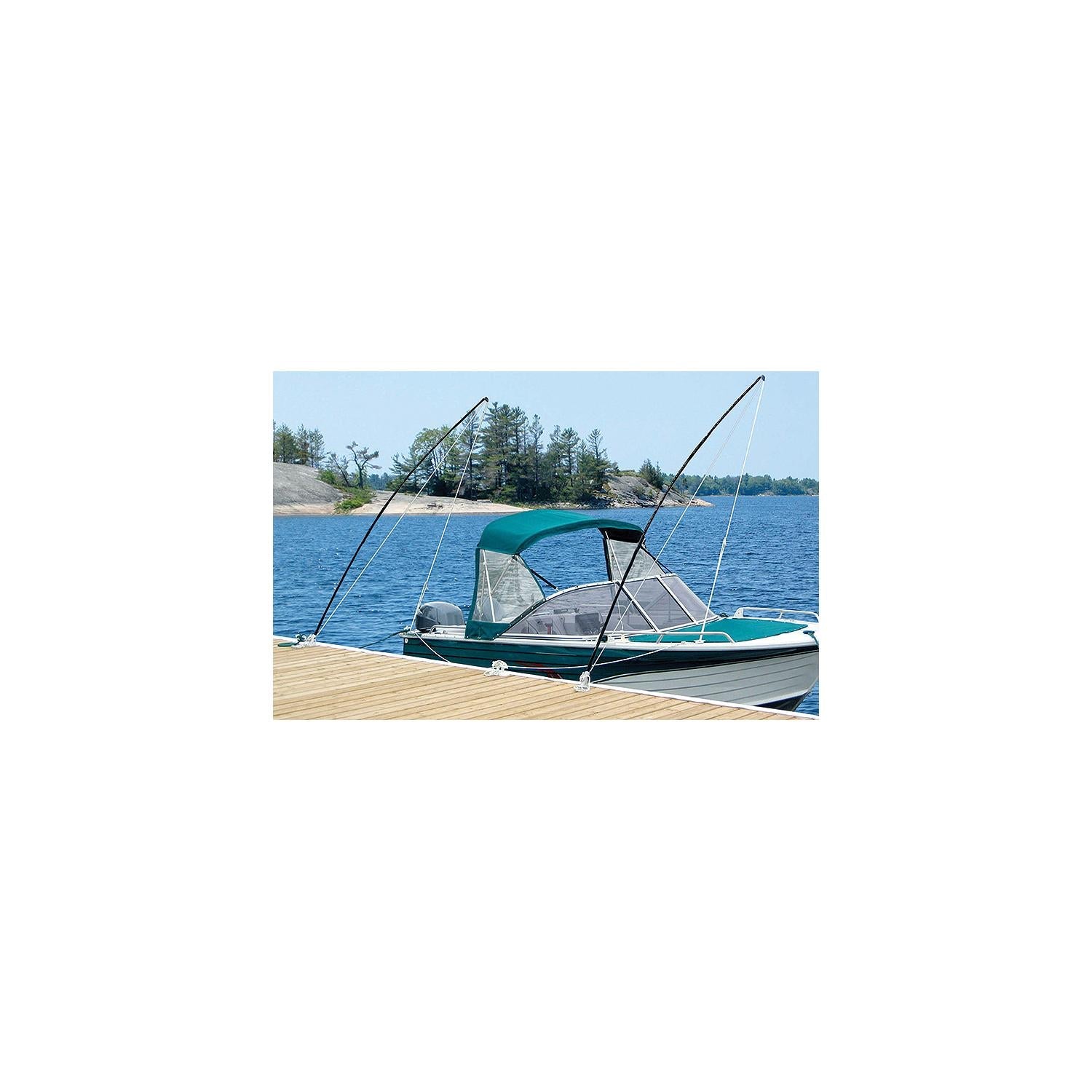 Seachoice DE3126S 79733 Mooring Whip 1 Pair Black, 12'