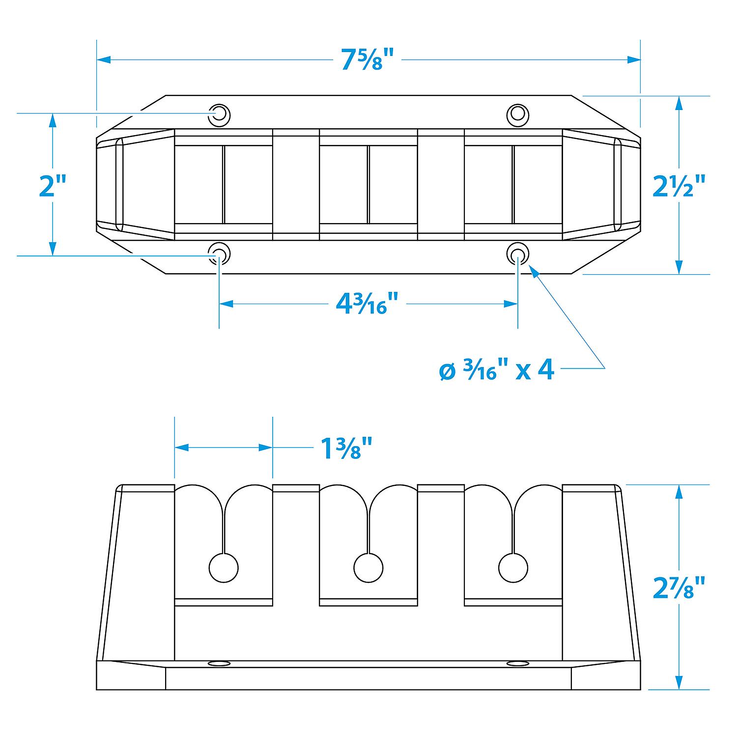 Seachoice 50-89501 Rod Storage Holders 3 Rod (Sold As Pair)