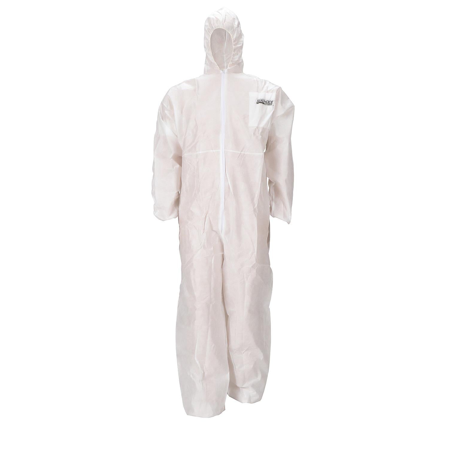 Seachoice 93151 SMS Breathable Disposable Paint Suit With Hood