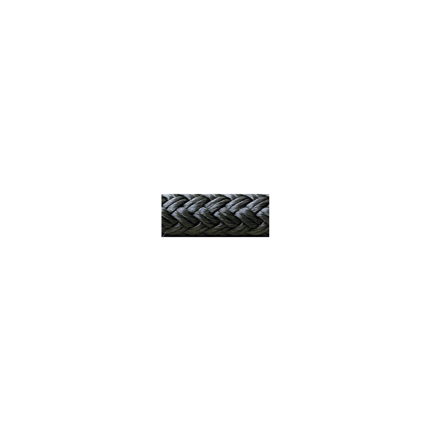 Seachoice Double-Braid Nylon Dock Line w/ Eye Splice, Pre-Shrunk, Heat Stabilized, 3/8 In. X 20 Ft., Black