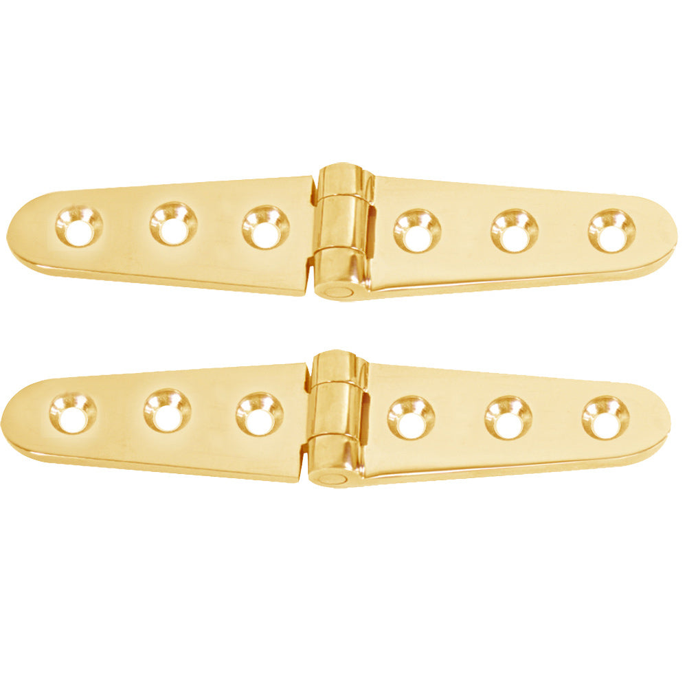 Whitecap S-0605BC Strap Hinge Polished Brass 6" x 1-1/8" Pair