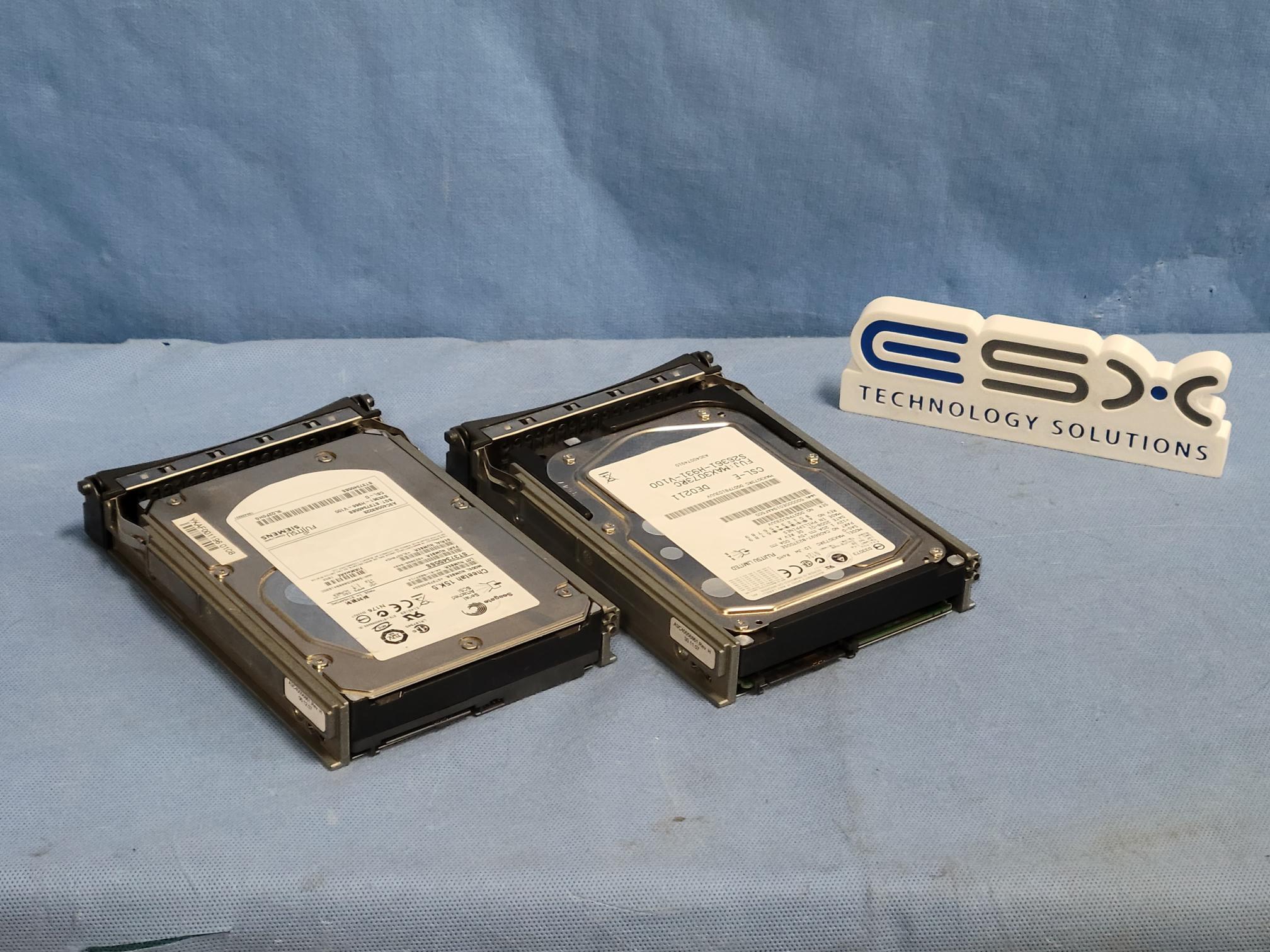 Lot of 2 Fujitsu Primergy 73GB 15K 3.5" FC HDD S26361-H931-V100/S26361-H966-V100