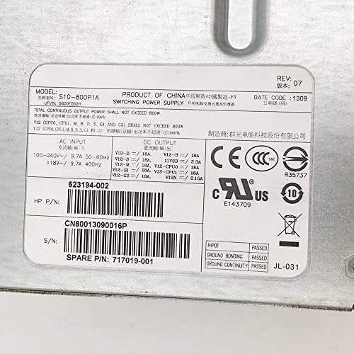 for Z620 Workstation Power Supply 623194-002 717019-001 S10-800P1A 800W Tested