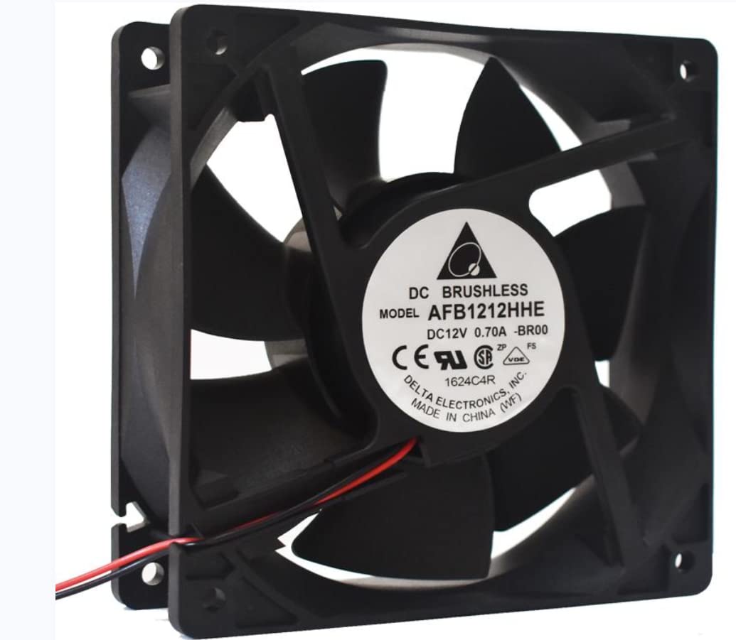 AFB1212HHE 120x120x38mm 12V 0.70A 3800RPM 130.80 CFM 12CM 2-Wire Cooling Fan