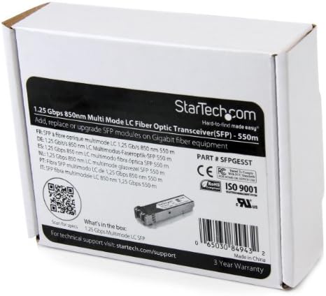 StarTech.com Cisco SFP-GE-T Compatible - Gigabit SFP - 10/100/1000 Mbps - RJ45 Port - 1000Base-T - Copper SFP - GBIC Module