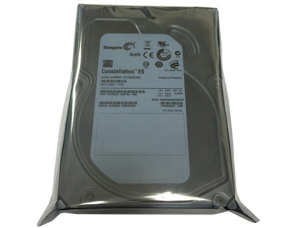 Seagate ST31000524NS 1TB 7200RPM SATA II 3GB/s 64 MB Cache 3.5in Enterprise Hard Drive (PC, RAID, NAS, CCTV DVR [Renewed] -w/1 Year Warrany
