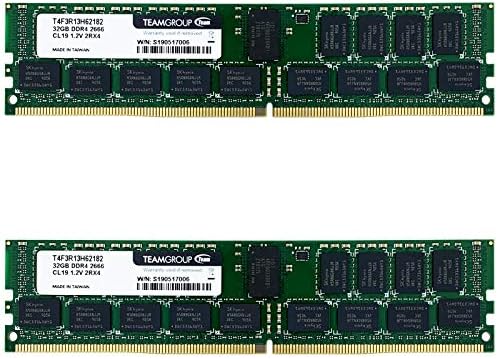 Timetec Hynix IC DDR4 Registered ECC 1.2V 288 Pin RDIMM Server Memory RAM Module Upgrade (DDR4 2666MHz, 64GB KIT(2x32GB 2R4