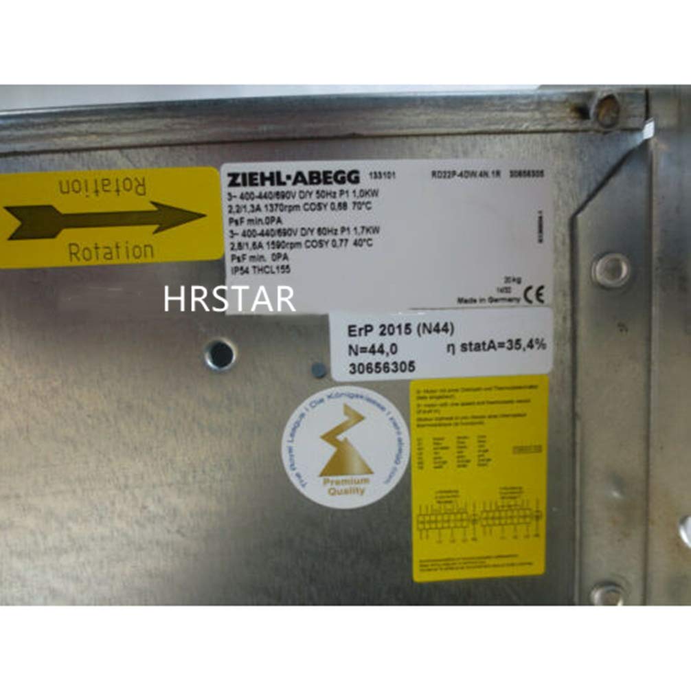 Original Ziehl-abegg RD22P-4DW.4N.1R Centrifugal Fan AC400/690V ABB Inverter Fan