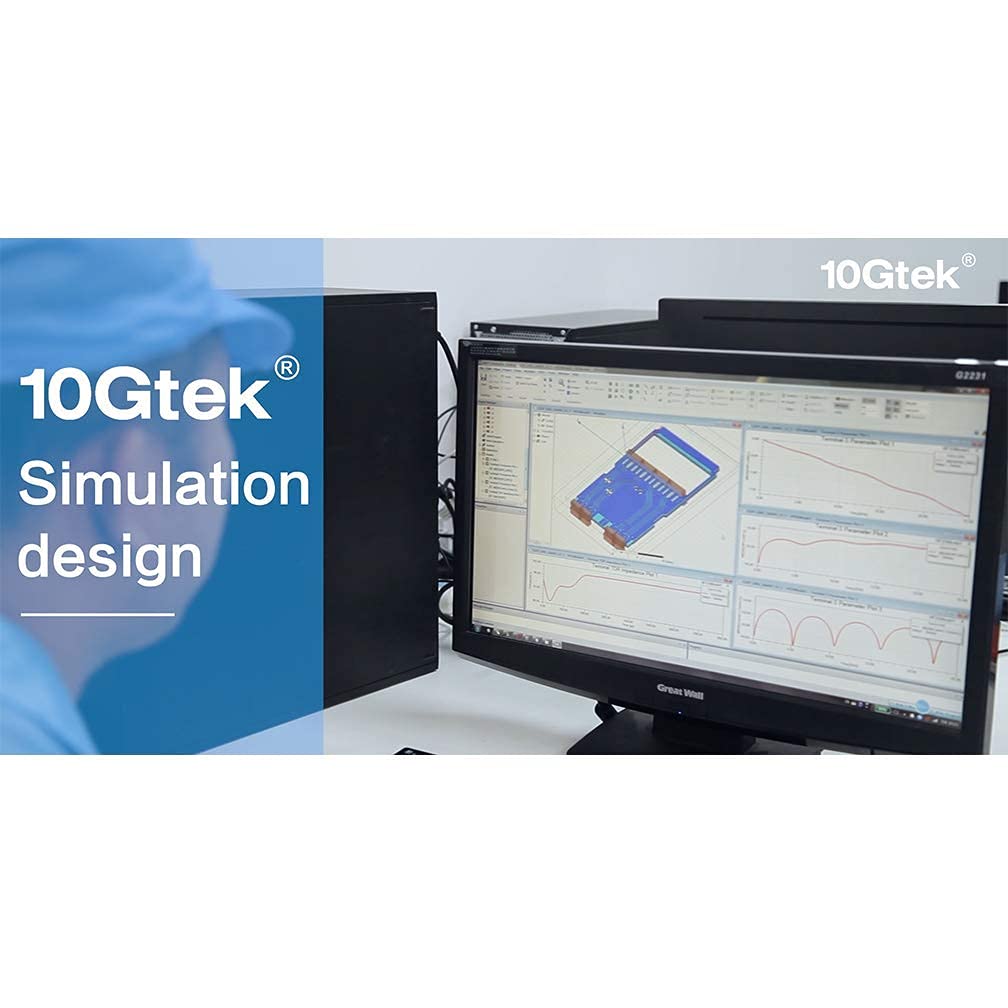 10Gtek 10G SFP+ DAC Cable - 10GBASE-CU Passive Direct Attach Copper Twinax SFP Cable for Cisco SFP-H10GB-CU0.3M, Meraki MA-CBL-TA-0.3M, Fortinet, Ubiquiti UniFi, D-Link, 0.3-Meter(1ft)