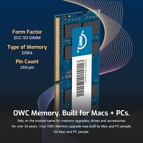 OWC 32GB (2X16GB DDR4 RAM Compatible with Synology DiskStation DS723+ and DS923+ NAS System 2666MHz PC4-21300 CL19 ECC Unbuffered SODIMM 2Rx8 1.2V Memory Upgrade