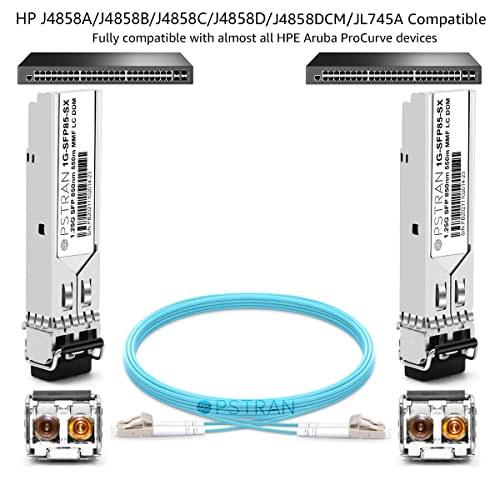 1000BASE-SX SFP Optical Transceiver Module Compatible with HPE Aruba J4858D J4858DCM JL745A Q8N53A ProCurve J4858C J4858B J4858A 850nm 550m DDM Duplex LC MMF 10pcs/Pack