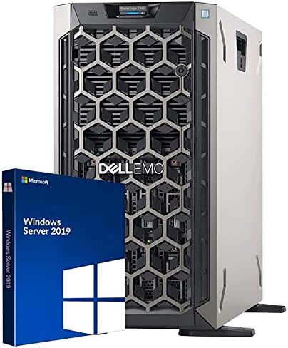 Dell PowerEdge T340 Tower Server, Windows 2019 STD OS, Intel Xeon E-2124 Quad-Core 3.3GHz 8MB, 32GB DDR4 RAM, 8TB Storage, RAID, Single PSU (Renewed