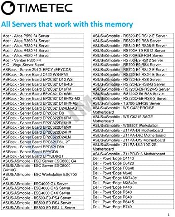 Timetec Hynix IC DDR4 Registered ECC 1.2V 288 Pin RDIMM Server Memory RAM Module Upgrade (DDR4 2666MHz, 64GB KIT(2x32GB 2R4