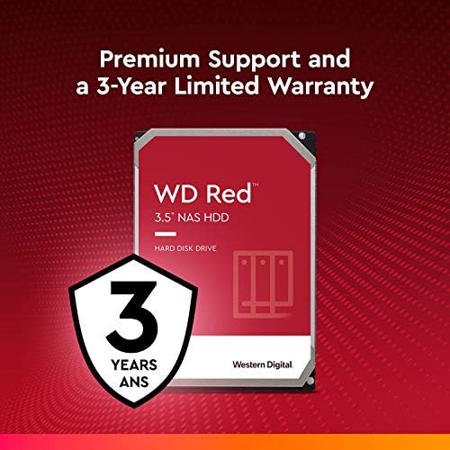 Western Digital 2TB WD NAS Internal Hard Drive HDD - 5400 RPM, SATA 6 Gb/s, SMR, 256MB Cache, 3.5" - WD20EFAX, Red
