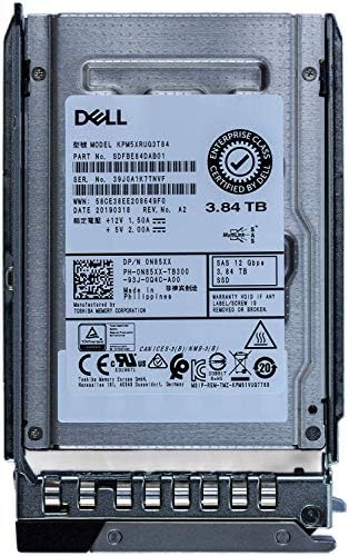 Dell Enterprise N85XX 3.84TB SAS-12GBPS Read Intensive BICS Flash TLC Advanced Format 512E 2.5IN HOT-Plug State Drive KPM5XRUG3T84 with Tray for 14G POWEREDGE Server