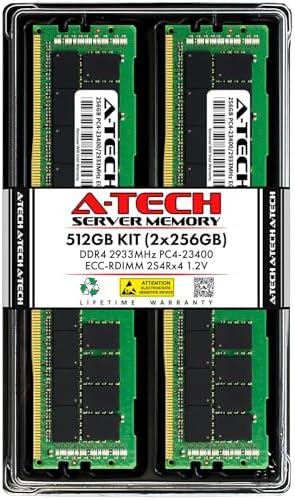 A-Tech 32GB Kit (2x16GB DDR4 3200MHz PC4-25600 ECC RDIMM 2Rx8 Dual Rank 1.2V ECC Registered DIMM 288-Pin Server & Workstation RAM Memory Upgrade Modules (A-Tech Enterprise Series
