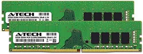 A-Tech 16GB (2x8GB DDR4 2666 MHz UDIMM PC4-21300 (PC4-2666V CL19 DIMM Non-ECC Desktop RAM Memory Modules