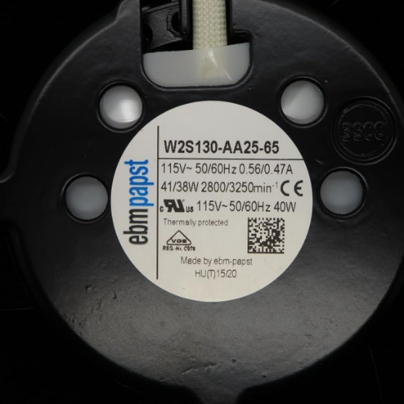ebm-papst W2S130-AA25-65 Fan; AC; 115V; 150x55mm; Round; 224CFM; 53dBA; Leadwires
