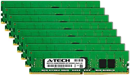 64GB Kit (8x8GB RAM for Dell PowerEdge C4130, C6320, C6420, FC630, FC830, R440, R730, R730xd, R740, R740xd, R940, T640 | DDR4 2400MHz PC4-19200 ECC RDIMM 1Rx8 Registered Server Memory Upgrade