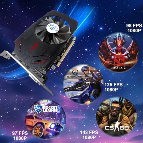 Radeon RX 550 4GB Graphics Card, GDDR5 128 Bit PCIE 3.0 Computer Gaming Gpu, 1183MHz Video Card with HDMI/DP/DVI Ports Support 4K