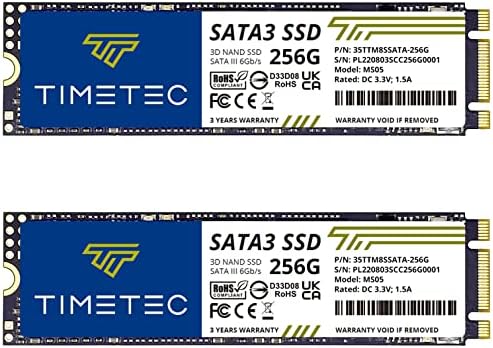 Timetec 512GB SSD 3D NAND SATA III 6Gb/s M.2 2280 NGFF 256TBW Read Speed Up to 550MB/s SLC Cache Performance Boost Internal Solid State Drive for PC Computer Laptop and Desktop (512GB