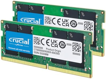 Crucial 16GB DDR4 RAM, 3200MHz CL22 (or 2933MHz or 2666MHz Laptop Memory, SODIMM 260-Pin, Compatible with 13th Gen Intel Core and AMD Ryzen 7000 - CT16G4SFRA32A