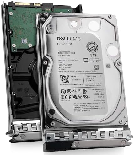 Dell 8TB 7.2K RPM SAS 12Gb/s 512e 3.5in Enterprise Hard Drive for: PowerEdge R340 R550xs R650 R560 R660 R860 T640 T150 T360 ME4024 C6420 MX5016s 0C5HD0 G16