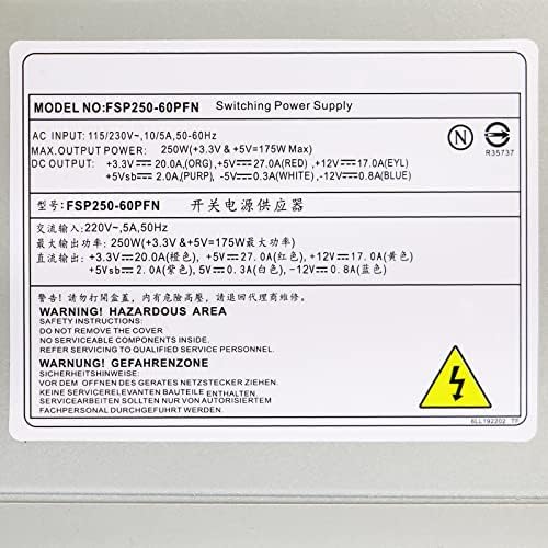 LXun Upgraded New 250W FSP250-60ATV(PF ATX Switching Power Supply Compatible with Advantech 610L 610H, Replacement for FSP FSP250-60PFN SPI Power Supply