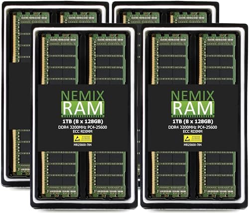NEMIX RAM 64GB (1X64GB DDR4 3200MHZ PC4-25600 2Rx4 1.2V CL22 288-PIN ECC RDIMM Registered Server Memory Compatible with Dell PowerEdge R650xs Rack Server