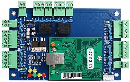 MENGQI-CONTROL 2 Door Access Control Board System 600lbs Electromagnetic Lock Infrared NoTouch Exit Button Keypad Reader 110~240V Power Supply Box USB Enroll Reader Card Key Fob APP remotely Open Door