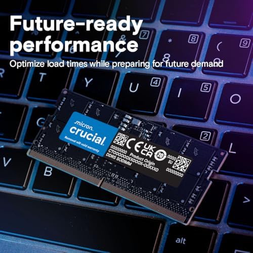 Crucial 64GB DDR5 RAM Kit (2x32GB, 4800MHz CL40 Laptop Memory - SODIMM 262-Pin - Compatible with 12th Intel Core - CT2K32G48C40S5
