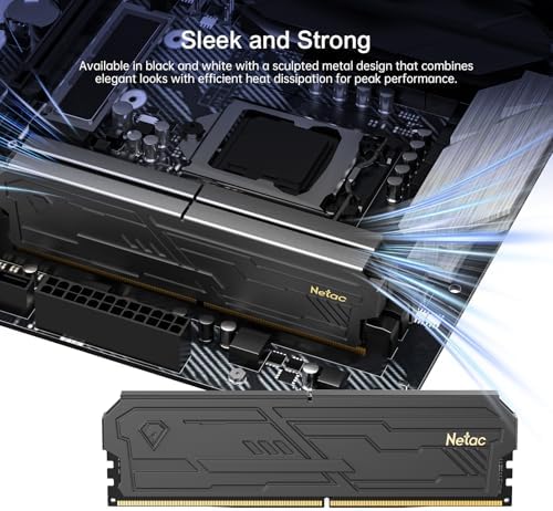 DDR4 DRAM 32GB Kit (2x16GB 3200MHz XMP 2.0 Dual Channel RAM CL16 (PC4-25600 1.35V 288-Pin Upgraded Aluminum Heat Sink Ideal for Gaming Computer Upgrade - Shadow III Series Black