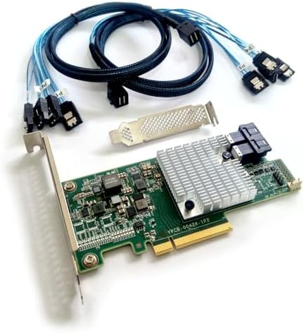 9300-8I SAS3008 12Gbps SATA/SAS 8-Port HBA IT Mode ZFS FreeNAS unRAID+2*SFF-8643 SATA Cable