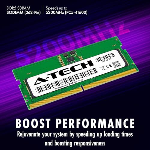 32GB DDR5 4800MHz PC5-38400 CL40 SODIMM 2Rx8 Dual Rank 1.1V Non-ECC Unbuffered SO-DIMM 262-Pin Laptop Computer RAM Memory Upgrade Module