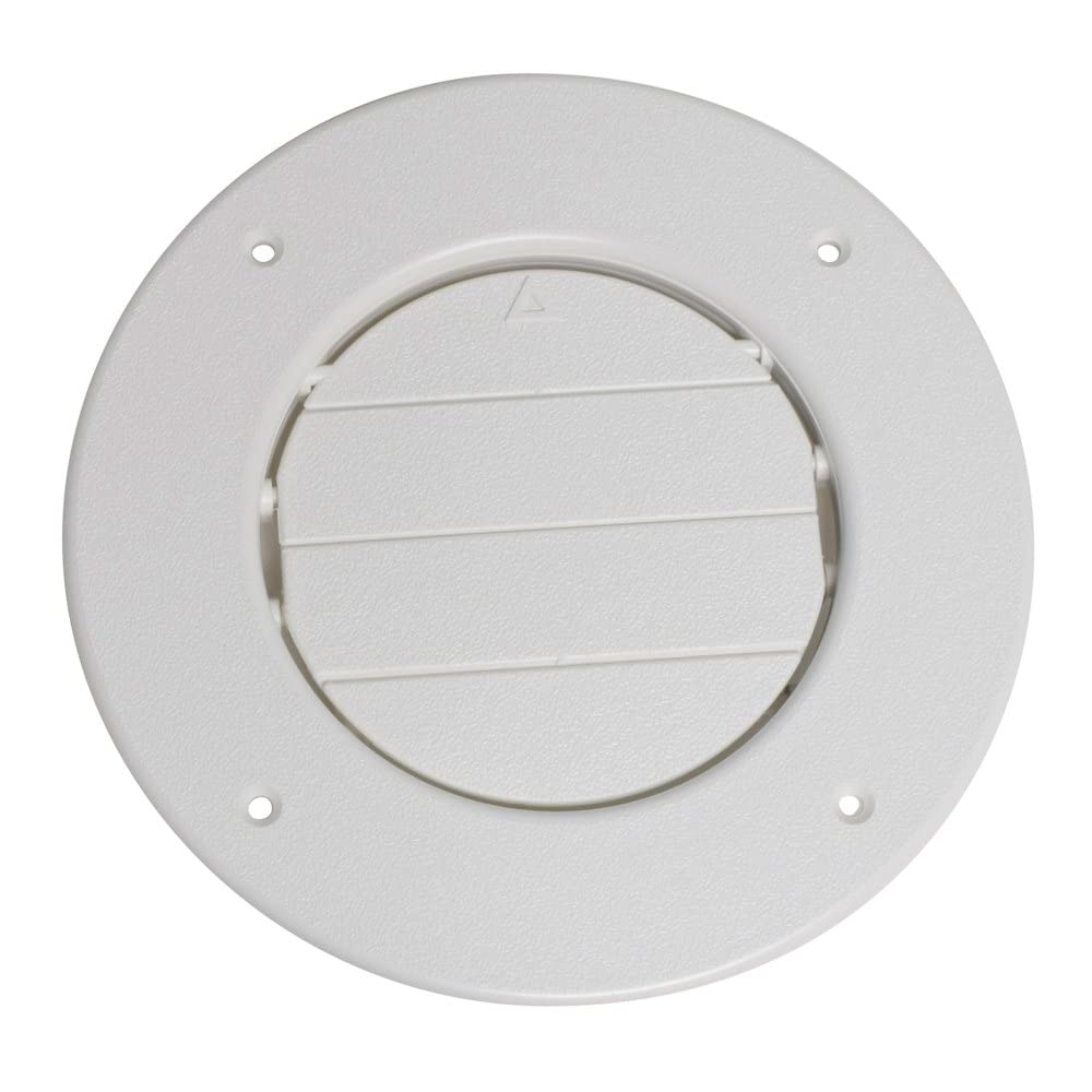 Valterra A10-3357VP 4" Dampered Heating & A/C Register, White