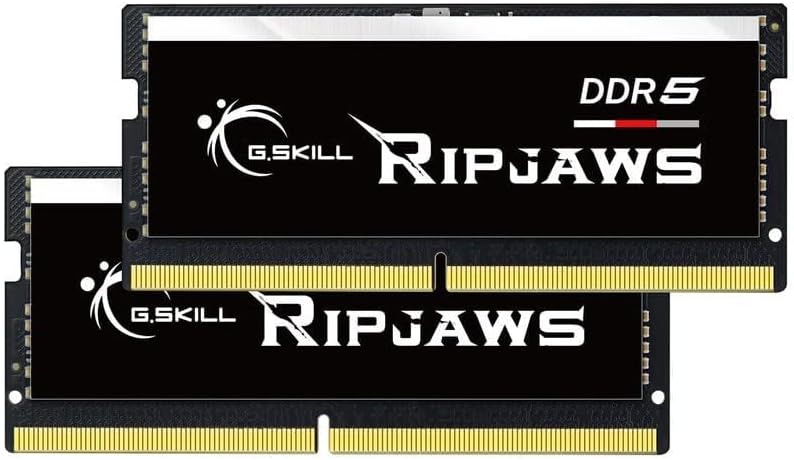 G.SKILL Ripjaws DDR5 SO-DIMM Series DDR5 RAM 32GB (2x16GB 4800MT/s CL34-34-34-76 1.10V Unbuffered Non-ECC Notebook/Laptop Memory SO-DIMM (F5-4800S3434A16GA2-RS