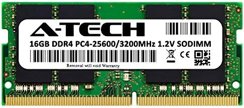 A-Tech 16GB DDR4 3200 MHz SODIMM PC4-25600 (PC4-3200AA CL22 Non-ECC Laptop RAM Memory Module