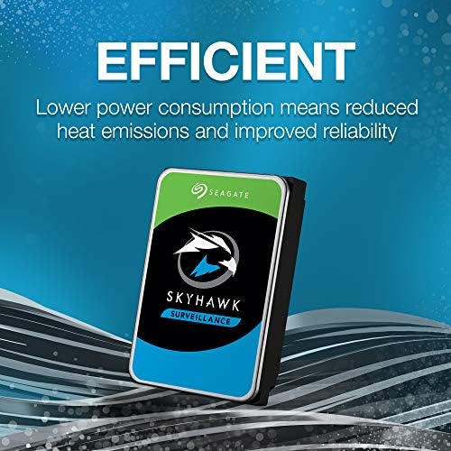 Seagate Skyhawk 4TB Video Internal Hard Drive HDD – 3.5 Inch SATA 6Gb/s 64MB Cache for DVR NVR Security Camera System with Drive Health Management and in-House Rescue Services (ST4000VXZ16/016