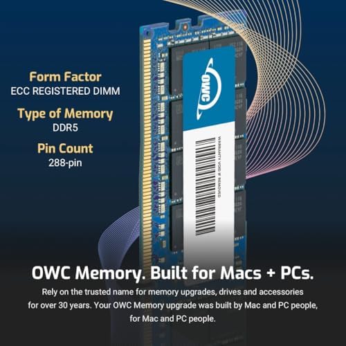 OWC 32GB (2x16GB DDR5 4800 PC5-38400 CL40 1Rx8 288-pin 1.1V ECC Registered RDIMM Memory RAM Module Upgrade Kit Compatible with Dell PowerEdge HS5610 HS5620